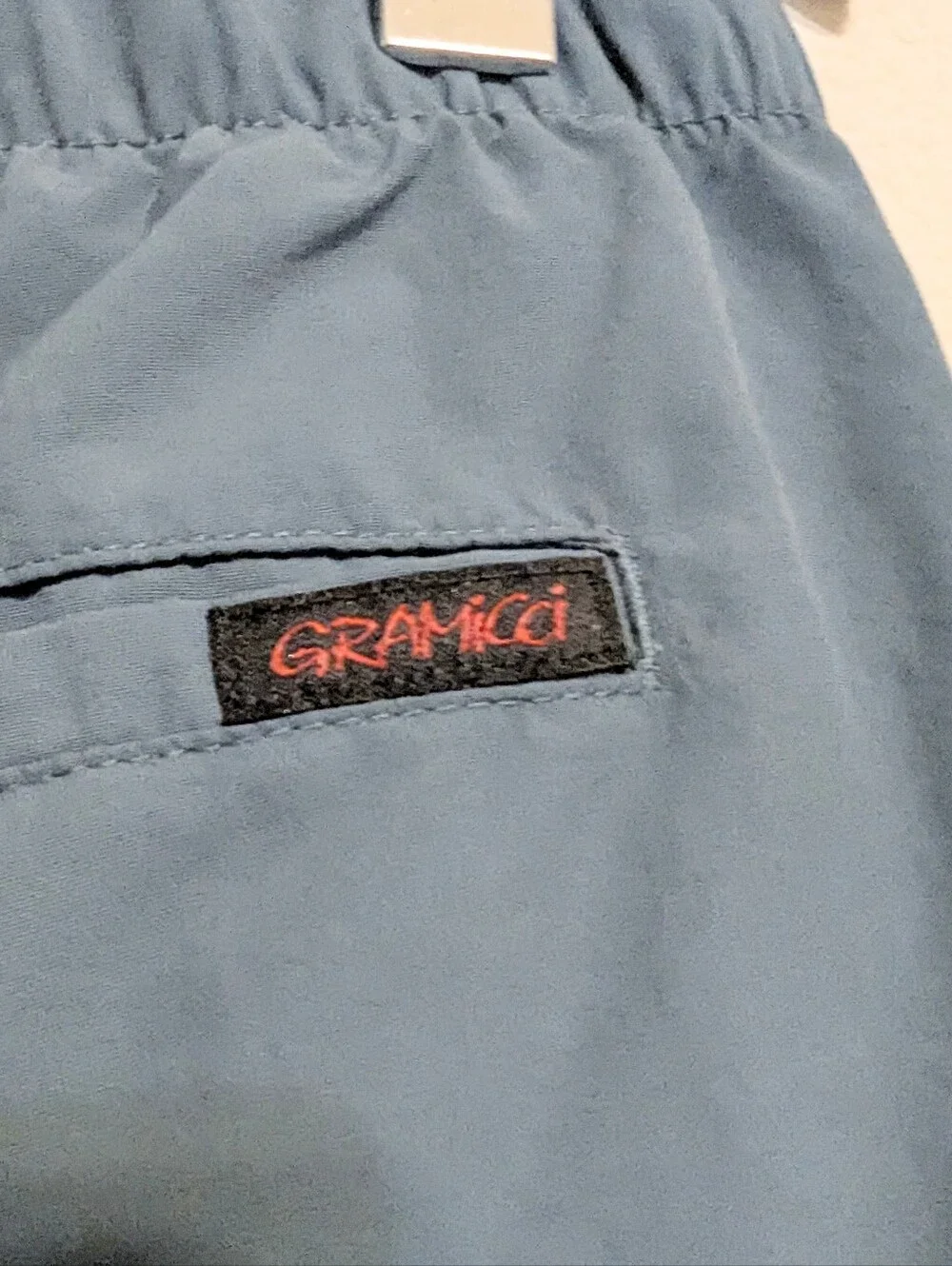 Gramicci Convertible Pants Mens Large 31”Inseam Blue Nylon Stretch Belted